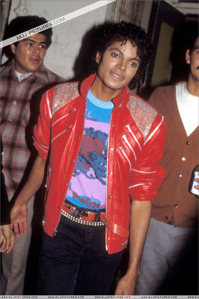 Micheal jackson red leather jacket beat it