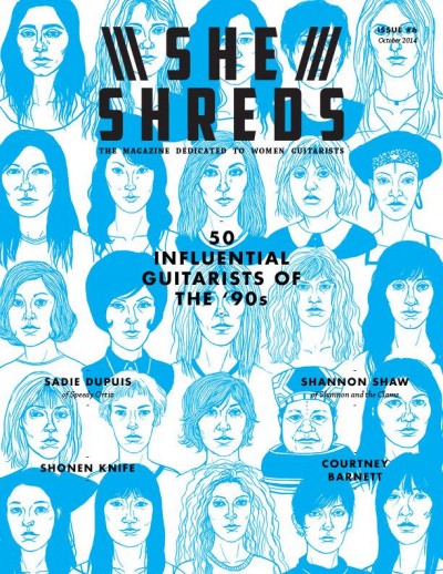 She Shreds Issue #6 Cover Art by Cali Sales