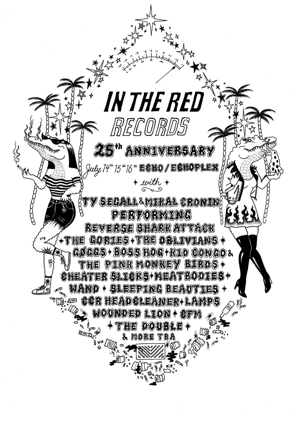 In The Red Records Anniversary flyer