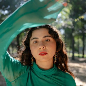 Musician Silvana Estrada poses for a portrait in Bosque Chapultepec, Mexico City, in advance of the release of her album "Marchita." 