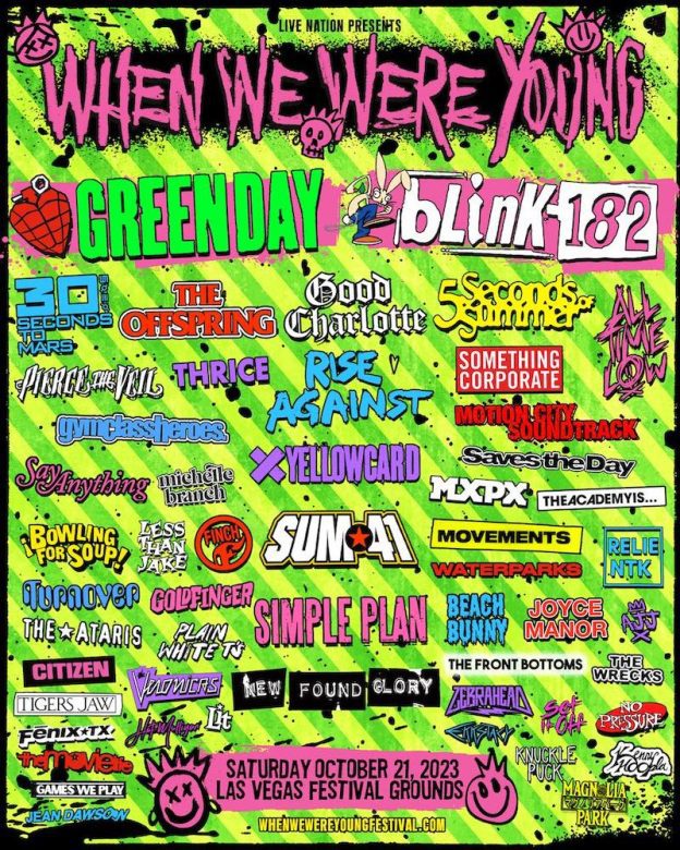 When We Were Young Returns in 2023 with blink182, Green Day and More