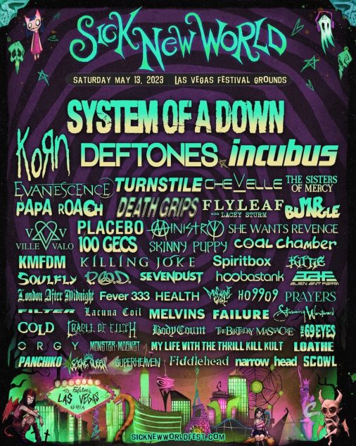 Get tickets to the Sick New World Festival featuring System Of A Down, Korn, Deftones, Incubus and more