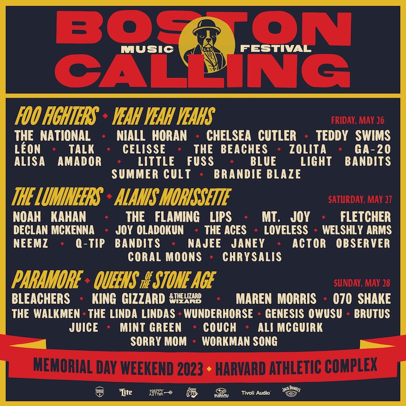 Boston Calling 2023 official lineup poster