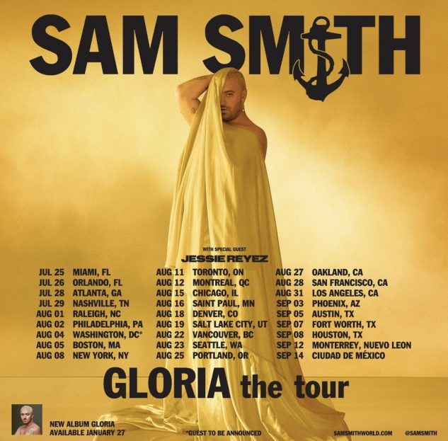 Sam Smith Tour Dates poster