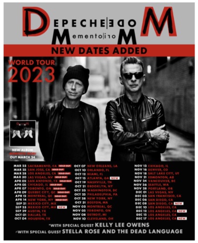 Depeche Mode New Tour dates 2023