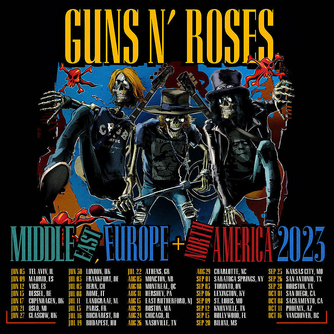 GUNS N ROSE 2023 WORLD TOUR 