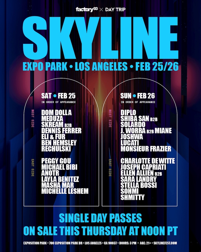 Skyline LA music festival poster 2023