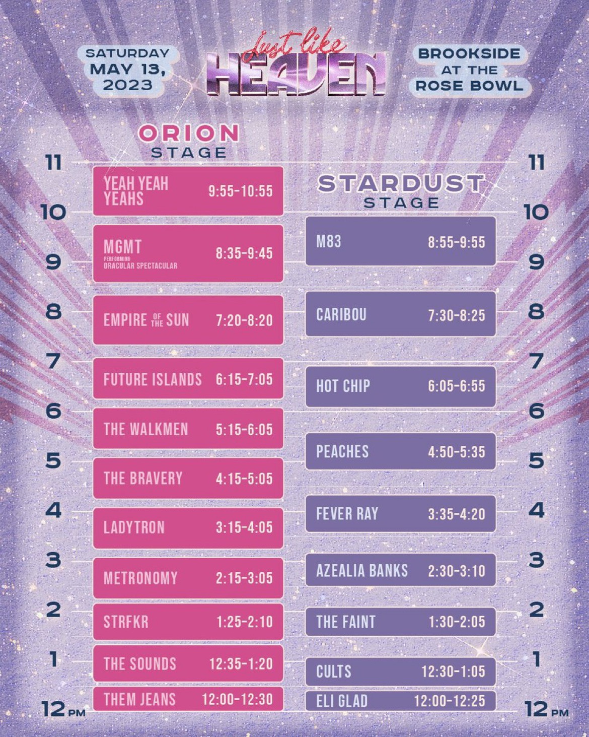 Just Like Heaven 2023 Set Times Have Arrived Grimy Goods