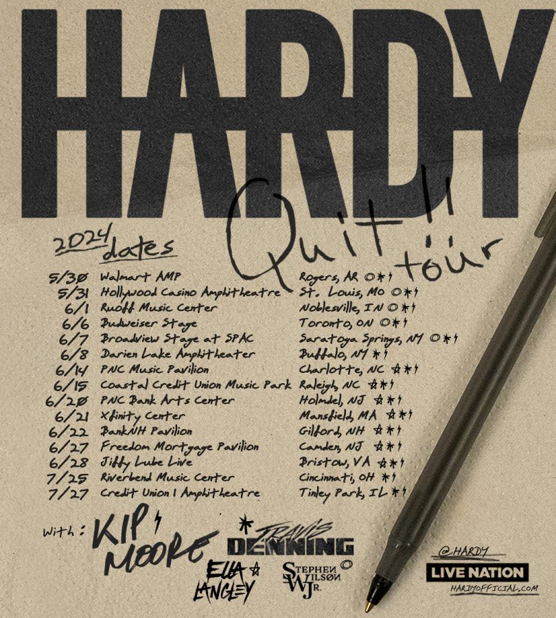 hardy tour setlist